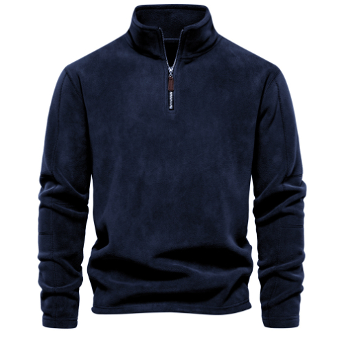 Theo™ Premium Stand-Collar Fleece Sweatshirt med Dragkedja