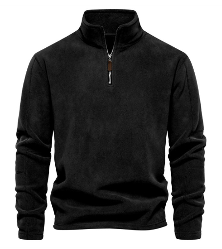 Theo™ Premium Stand-Collar Fleece Sweatshirt med Dragkedja