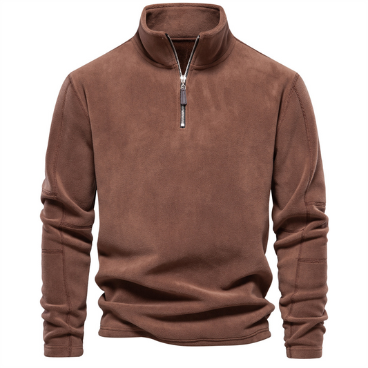 Theo™ Premium Stand-Collar Fleece Sweatshirt med Dragkedja