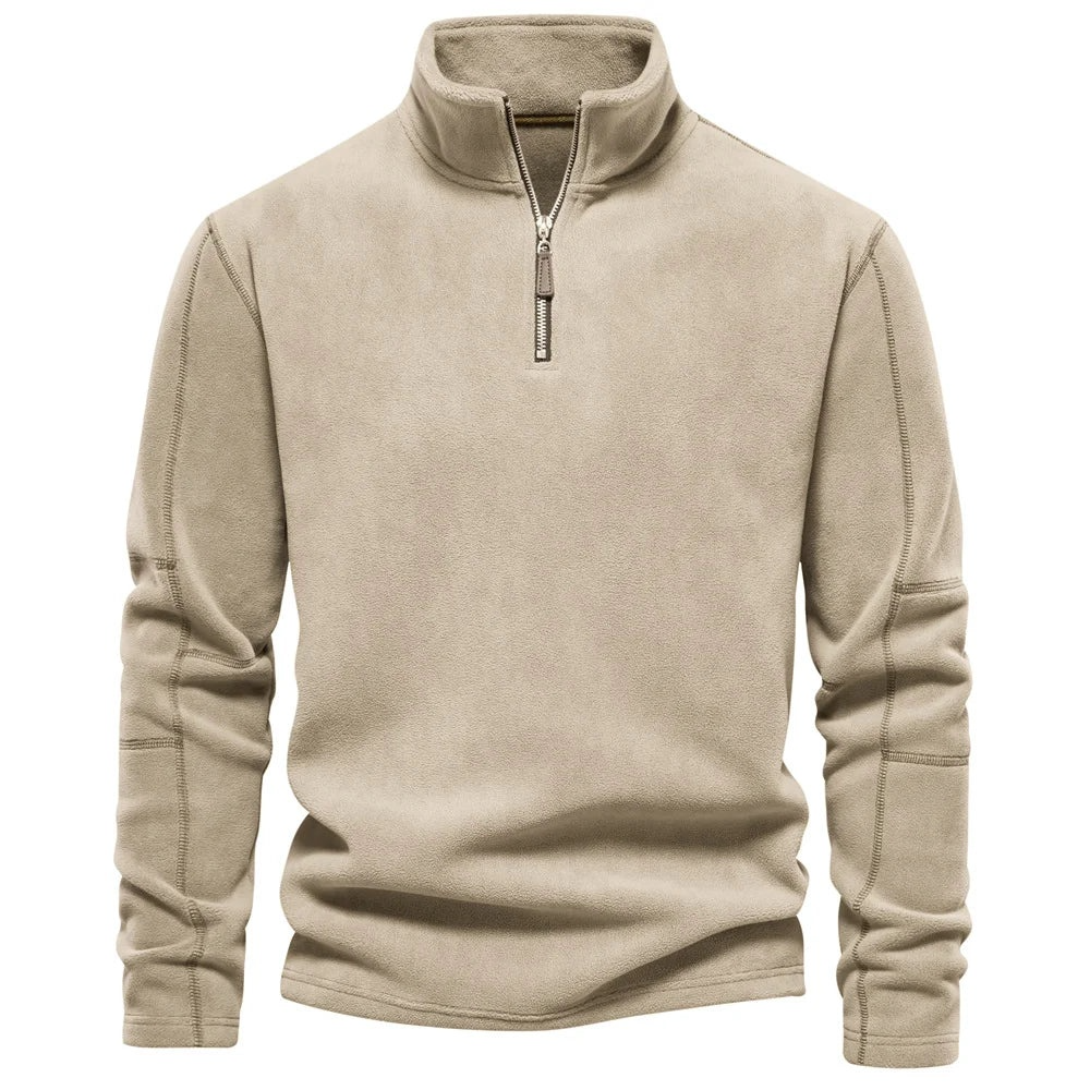 Theo™ Premium Stand-Collar Fleece Sweatshirt med Dragkedja