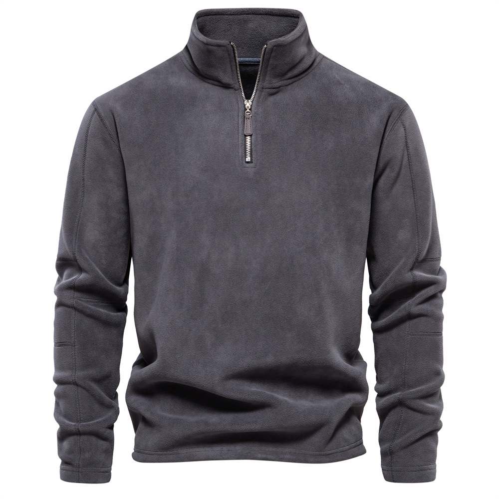 Theo™ Premium Stand-Collar Fleece Sweatshirt med Dragkedja