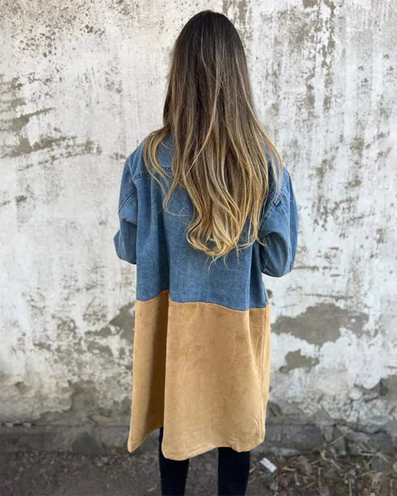 Nadja™ Kappa i Denim och Camel